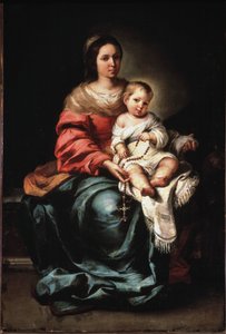 Maagd van de Rozenkrans door Bartolomé Esteban Murillo