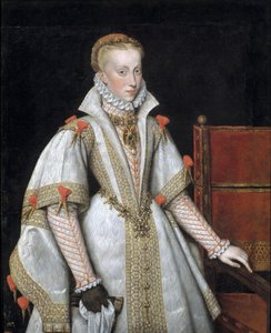 Portret van Anna van Oostenrijk 1549-1580, koningin-gemalin van Spanje, 1616 door Bartolomé González y Serrano