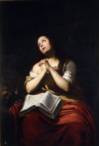 De berouwvolle Maria Magdalena door Bartolomé Esteban Murillo