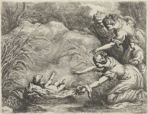 Mozes uit de Nijl gered door Bartolomeo Biscaino