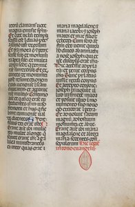 Missaal: Fol. 122: bevat muziek voor Hely Hely Lama etc. binnen St. Mattion Passion door Bartolomeo Caporali