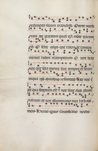 Missaal: Fol. 155v: Muziek voor Exultet door Bartolomeo Caporali