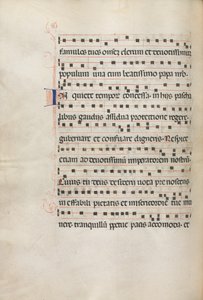 Missale: Fol. 157v: Muziek voor Exultet, 1469 door Bartolomeo Caporali