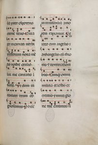 Missale: Fol. 177: Muziek voor verschillende gewone gebeden, 1469 door Bartolomeo Caporali