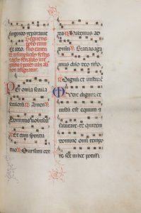 Missale: Fol. 179: Muziek voor verschillende gewone gebeden, 1469 door Bartolomeo Caporali