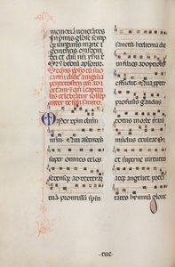 Missale: Fol. 180v: Muziek voor verschillende gewone gebeden, 1469 door Bartolomeo Caporali
