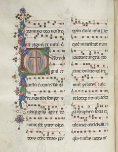 Missaal: Fol. 184v: Kruis, Bladornament, 1469 door Bartolomeo Caporali