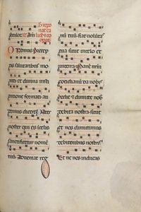 Missale: Fol. 189: Muziek voor verschillende gebeden door Bartolomeo Caporali