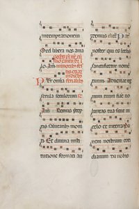 Missale: Fol. 189v: Muziek voor verschillende gebeden, 1469 door Bartolomeo Caporali