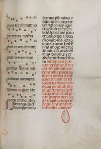 Missale: Fol. 190: Muziek voor verschillende gebeden, 1469 door Bartolomeo Caporali