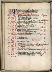 Missale: Fol. 6v: Augustus kalenderpagina, 1469 door Bartolomeo Caporali