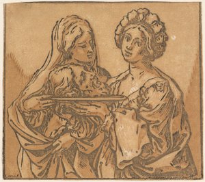 Herodias en Salome door Bartolomeo Coriolano after Guido Reni