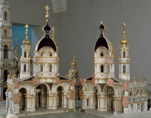 Project voor het klooster van de Maagd van de Opstanding in Sint-Petersburg door Bartolomeo Franceso Rastrelli