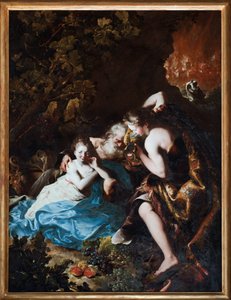 Loth en zijn dochters. Schilderij door Bartolomeo Guidobono (1654-1709) 1694-1696 Musei di Strada Nuova Genua door Bartolomeo Guidobono