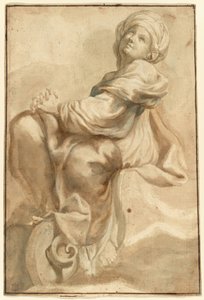Zittende Sibyl door Bartolomeo Guidobono