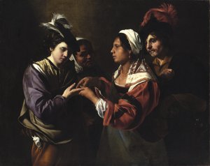 De waarzegster door Bartolomeo Manfredi