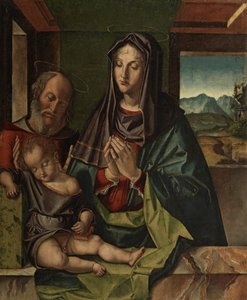 Heilige Familie door Bartolomeo Montagna