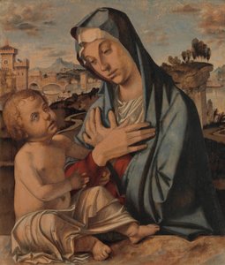 Madonna die het Kind Aanbidt