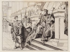 Appius Claudius door Lucullus naar het hof van Tigranes de Grote gestuurd (ets) door Bartolomeo Pinelli