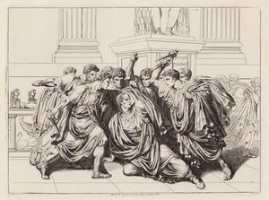 Moord op Julius Caesar, 44 voor Christus (ets)