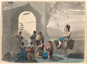Ave Maria in Tivoli door Bartolomeo Pinelli