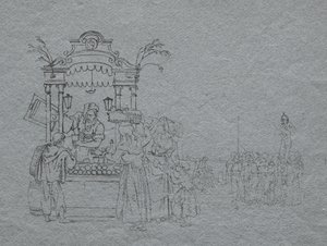 Fruitverkoper door Bartolomeo Pinelli
