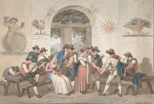 Interieur van een Romeinse herberg, 1817