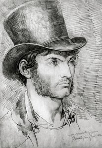 Mannelijk portret (Echte Romein), tekening door Bartolomeo Pinelli (1781-1835) door Bartolomeo Pinelli