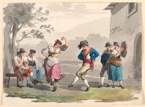 "Saltarello Romano," Dansende Boeren in de Buurt van Rome
