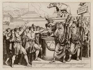 De eed van Brutus (ets) door Bartolomeo Pinelli