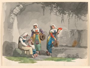 Drie Zuid-Italiaanse vrouwen door Bartolomeo Pinelli