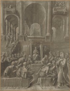 Christus onder de Doktoren door Bartolomeo Ramenghi
