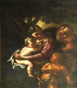 Heilige familie en Sint Jan. door Bartolomeo Schedoni