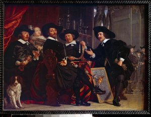 De schutters van San Sebastian in Amsterdam door Bartolomeus van der Helst