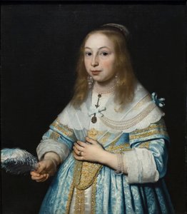 Portret van een meisje door Bartolomeus van der Helst