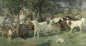 Melkmeisjes door Basil Bradley