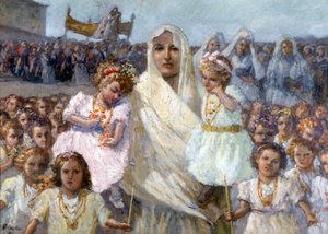 Processie van de maagden van Rapino