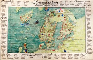 Kaart van Scandinavië
