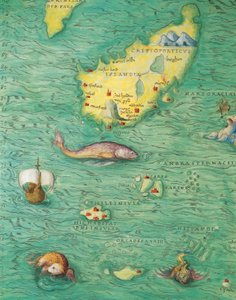 Noord-Europa: IJsland, uit Atlas van de Wereld in drieëndertig Kaarten, door Battista Agnese door Battista Agnese