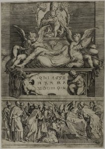 Het graf van een bisschop door Battista Angolo del Moro