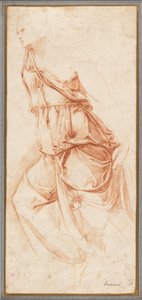 Draperiestudie voor de Engel van de Aankondiging door Battista Franco Veneziano
