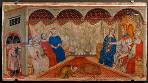 Dispuut van St. Sylvester met de rabbijnen van Rome in aanwezigheid van Constantijn en Helena