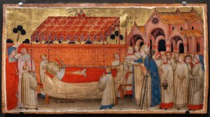 De dood van St. Sylvester door Battista da Vicenza
