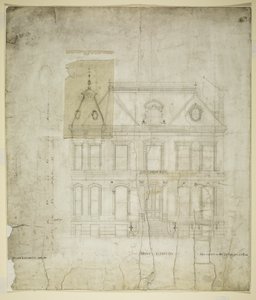 Peter Schuttler II Huis, Chicago, Illinois, Voorgevel door Bauer and Loebnitz