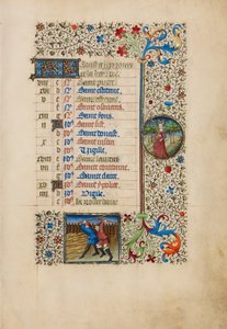 Augustus Kalenderblad; Dorsen; Maagd door Bedford Master