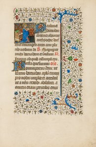 Sint Barnabas leest voor uit een boek door Bedford Master
