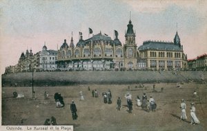 Le Kursaal en het strand in Oostende, België