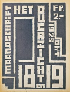 Omslag voor een uitgave van het tijdschrift "Het Overzicht", 1923 door Belgian School