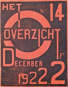 Omslag voor het decembernummer 1922 van het tijdschrift "Het Overzicht", 1922