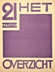 Omslag voor het tijdschrift "Het Overzicht", ca. 1922-1925